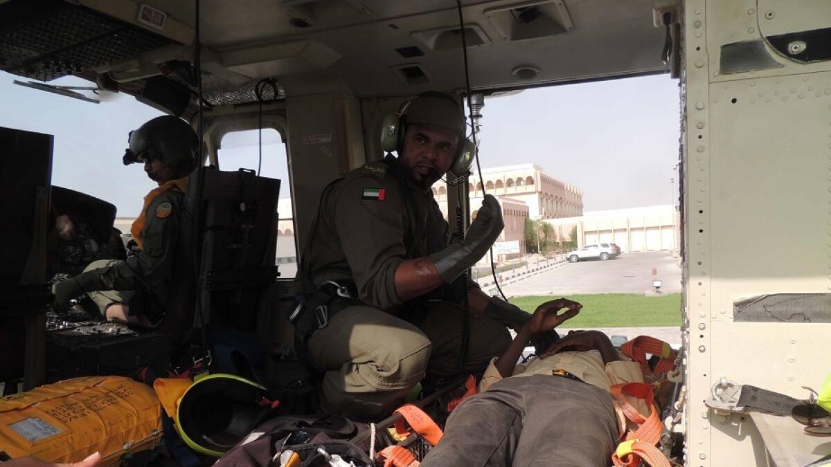 Sharjah Air Wing rescues unwell worker at sea