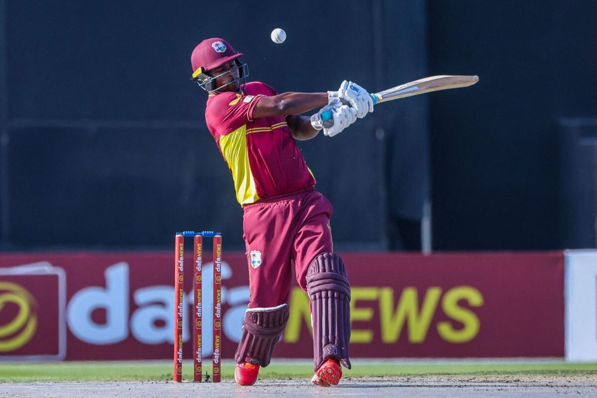 West Indies' Johnson Charles hit a half-century against the United States on Sunday.  AFP