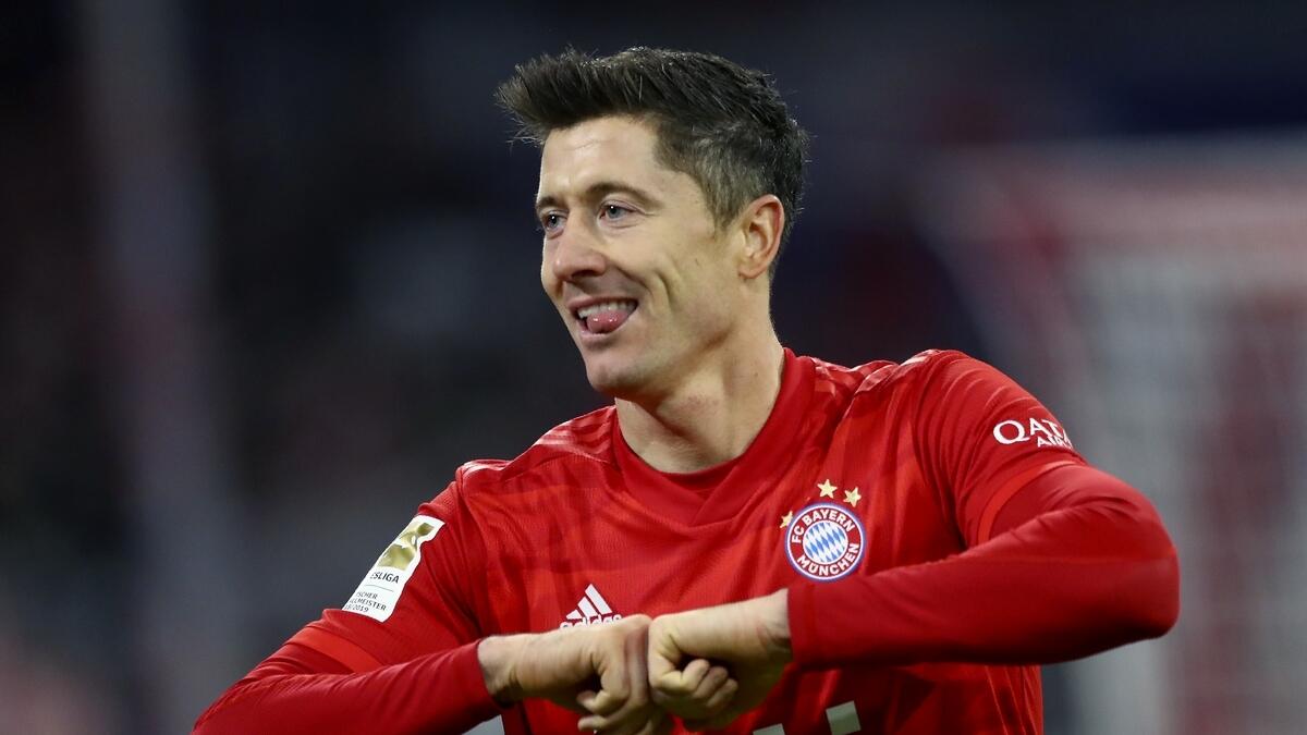 The Munich squad sang Happy Birthday to Lewandowski before knuckling down in training ahead of Sunday's showpiece in Lisbon