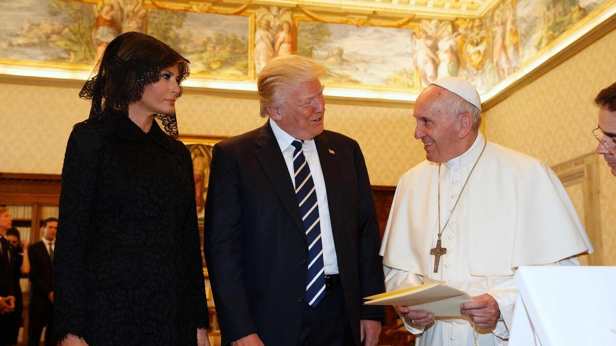 Pope Francis, Melania shared a Trump joke