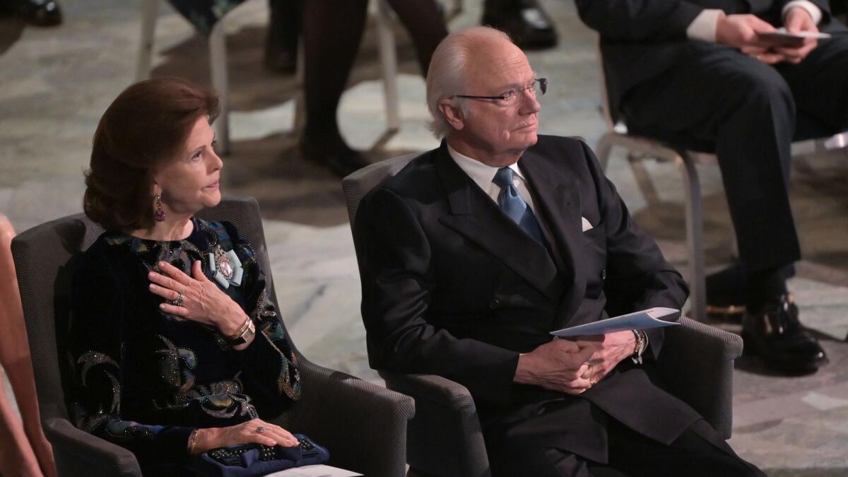 Sweden's King Carl XVI Gustaf and Queen Silvia. — AFP file