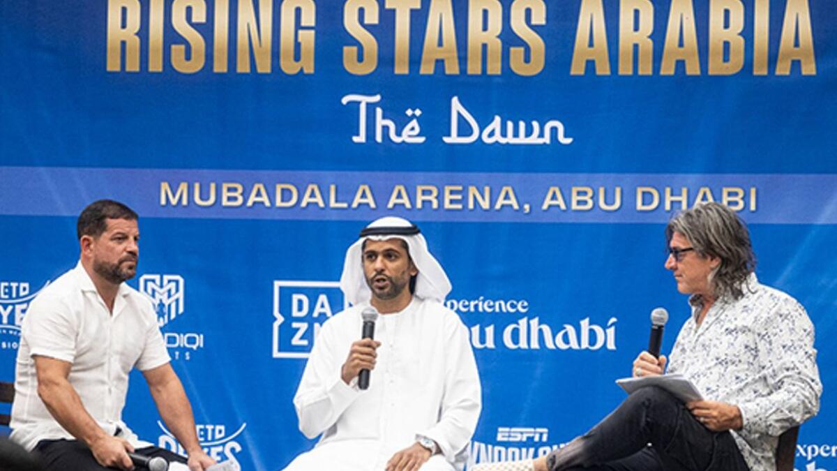 Ahmed Seddiqi announcing the details of 'Rising Stars Arabia' 3. - Supplied photo