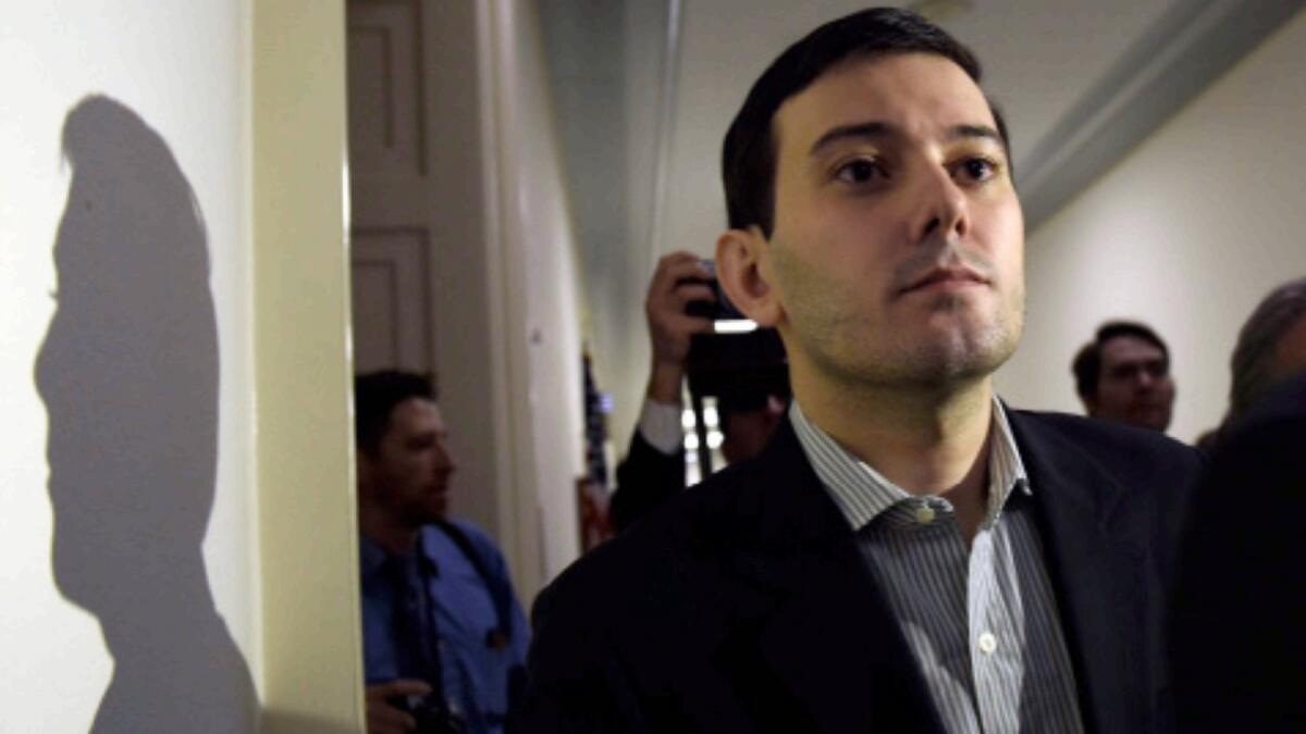 Martin Shkreli leaves after appearance on Capitol Hill in Washington before the House Committee on Oversight and Reform Committee. — AP