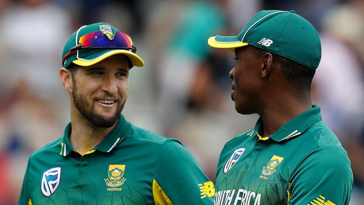 South Africa's Wayne Parnell (left) will play for the Northern Warriors in the new season of the Abu Dhabi T10. (AFP file)