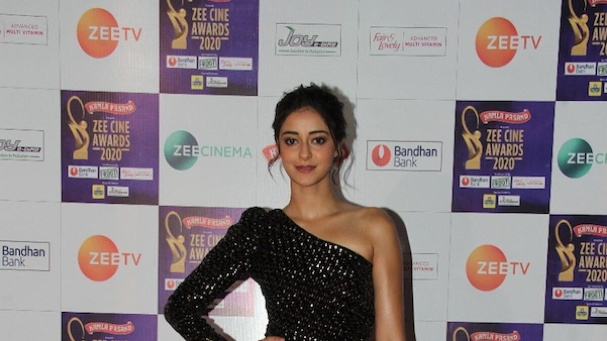 Ananya Panday opted for a black one-shouldered gown by Monique Lhuillier as she bagged Best Female Debutant for Student of The Year