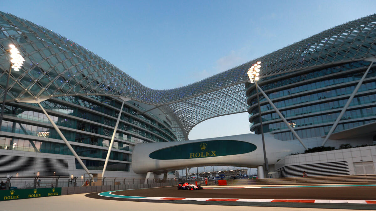 A general view of the Abu Dhabi race track. 