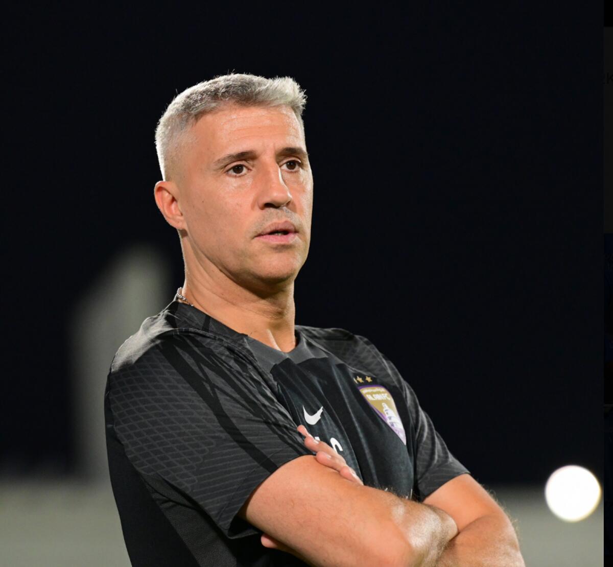 Al Ain head coach Hernan Crespo during a training session on Monday. — X