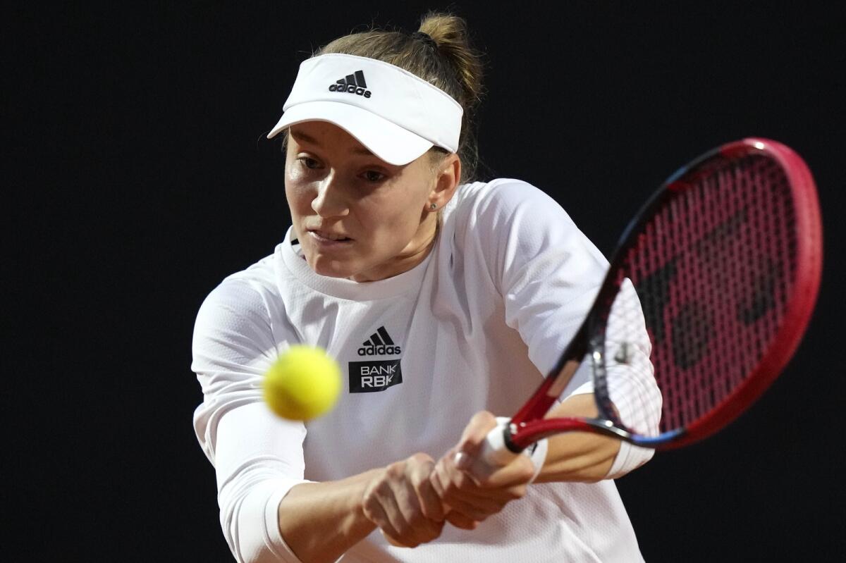 Rybakina stunned the tennis world to win her maiden grand slam trophy at Wimbledon ast season.  AP