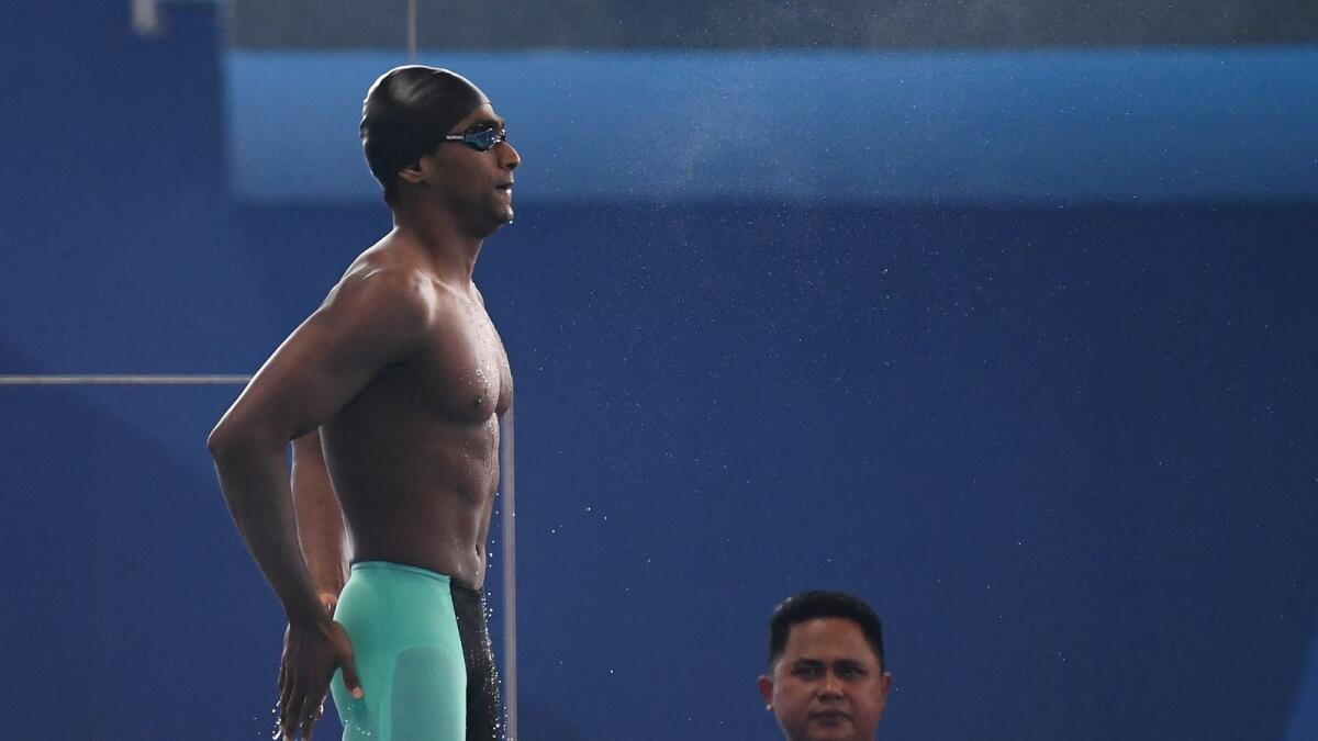 Indian swimmer Sajan Prakash has been training at the Aqua Nation Sports Academy (ANSA) in Dubai since last year. (AFP)