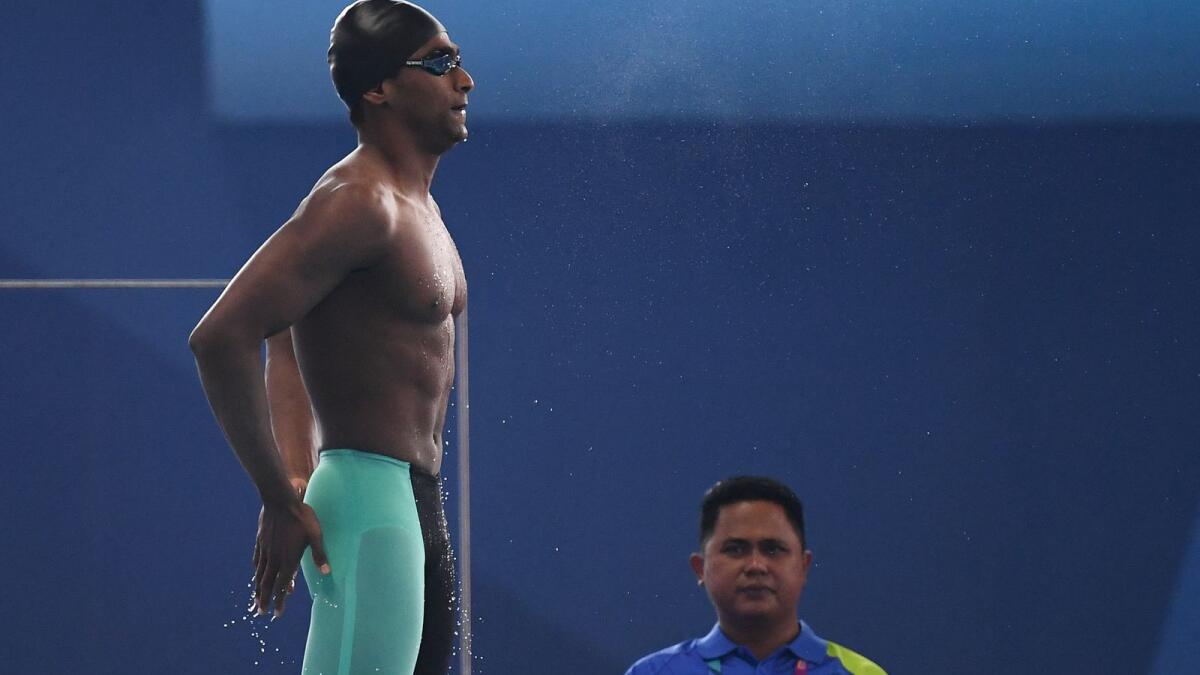 Indian swimmer Sajan Prakash has been training at the Aqua Nation Sports Academy (ANSA) in Dubai since last year. (AFP)