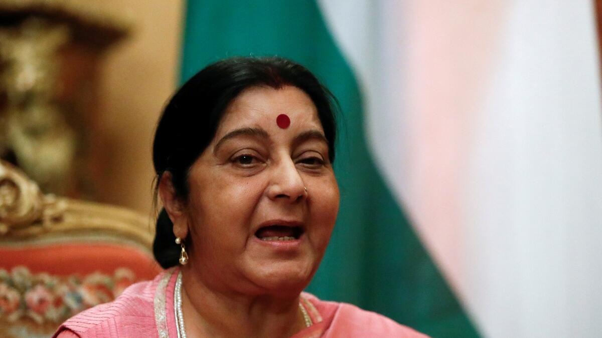 India’s External Affairs Minister Sushma Swaraj.- Reuters file photo