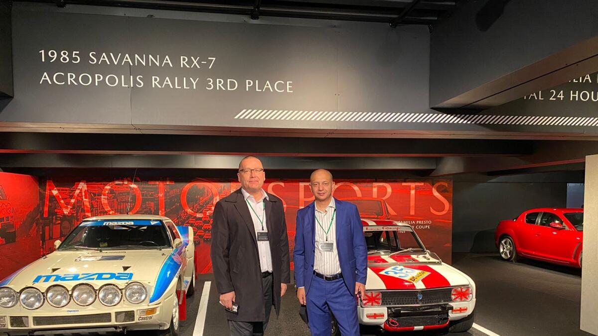 Axel Dreyer and Shah Basharat (right) at Mazda HQ.  