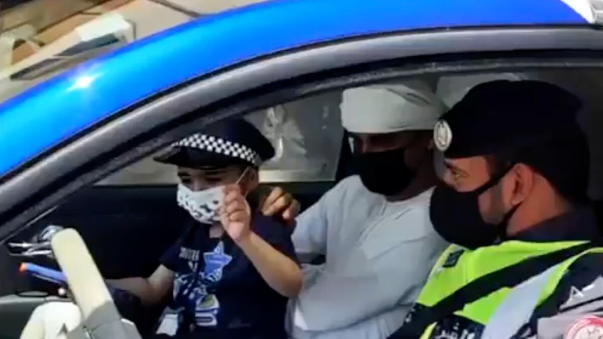 A screengrab from a video shared by Abu Dhabi Police