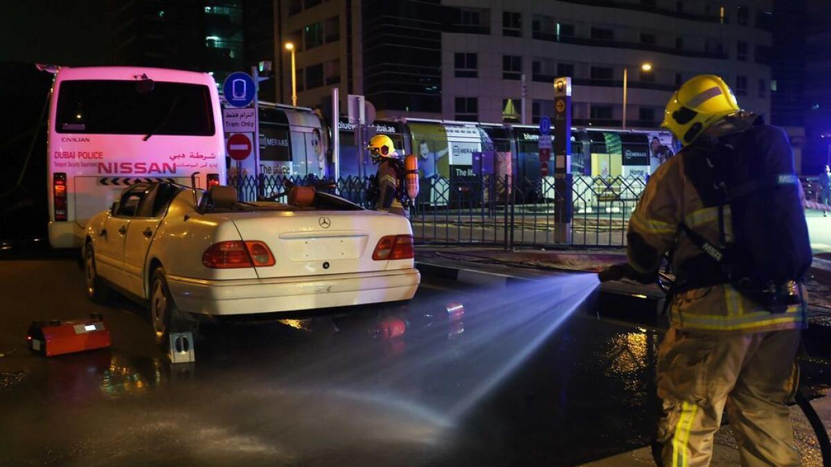 Dubai Tram, vehicles crash in rescue drill