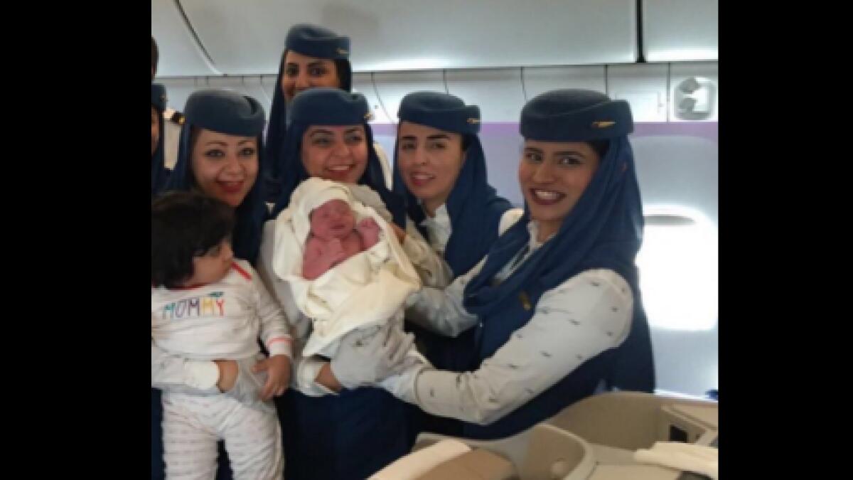 Saudi woman GIVES BIRTH on plane forcing Boeing 777 to land in London