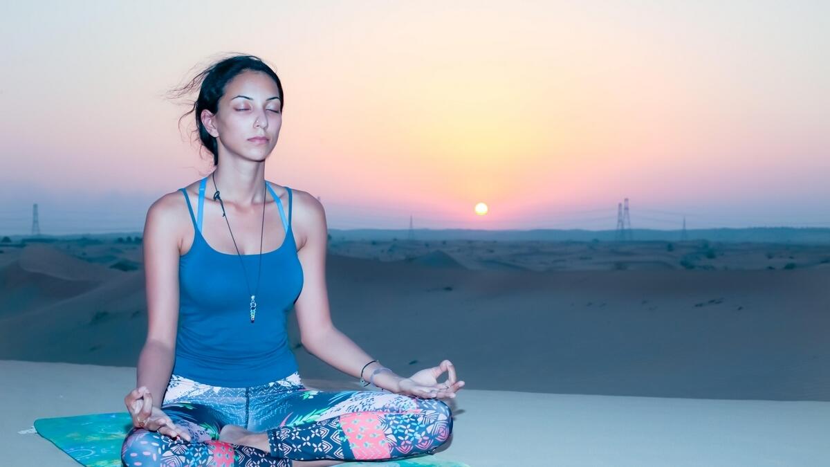 Yoga can help de-stress those who are fasting