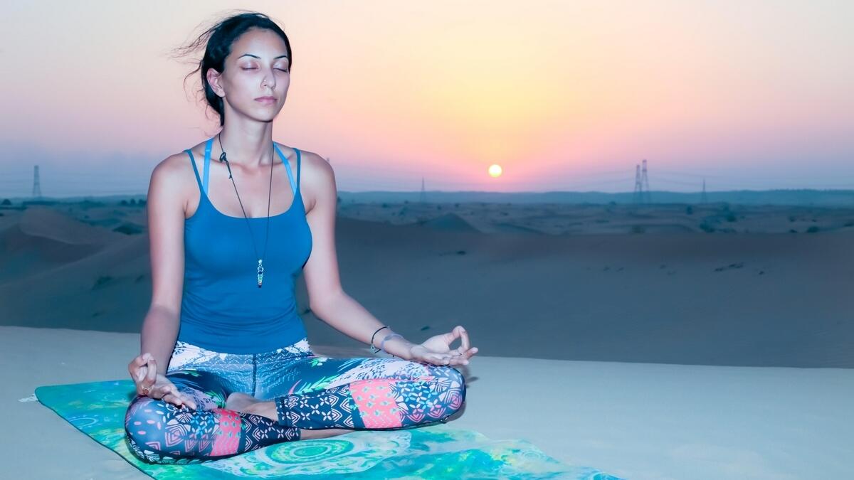 Yoga can help de-stress those who are fasting