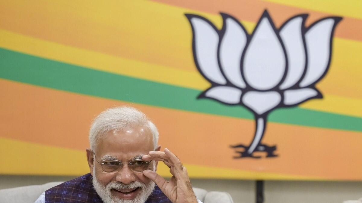 Indias Prime Minister Narendra Modi during  the BJP Central Election Committee (CEC) meeting.- PTI