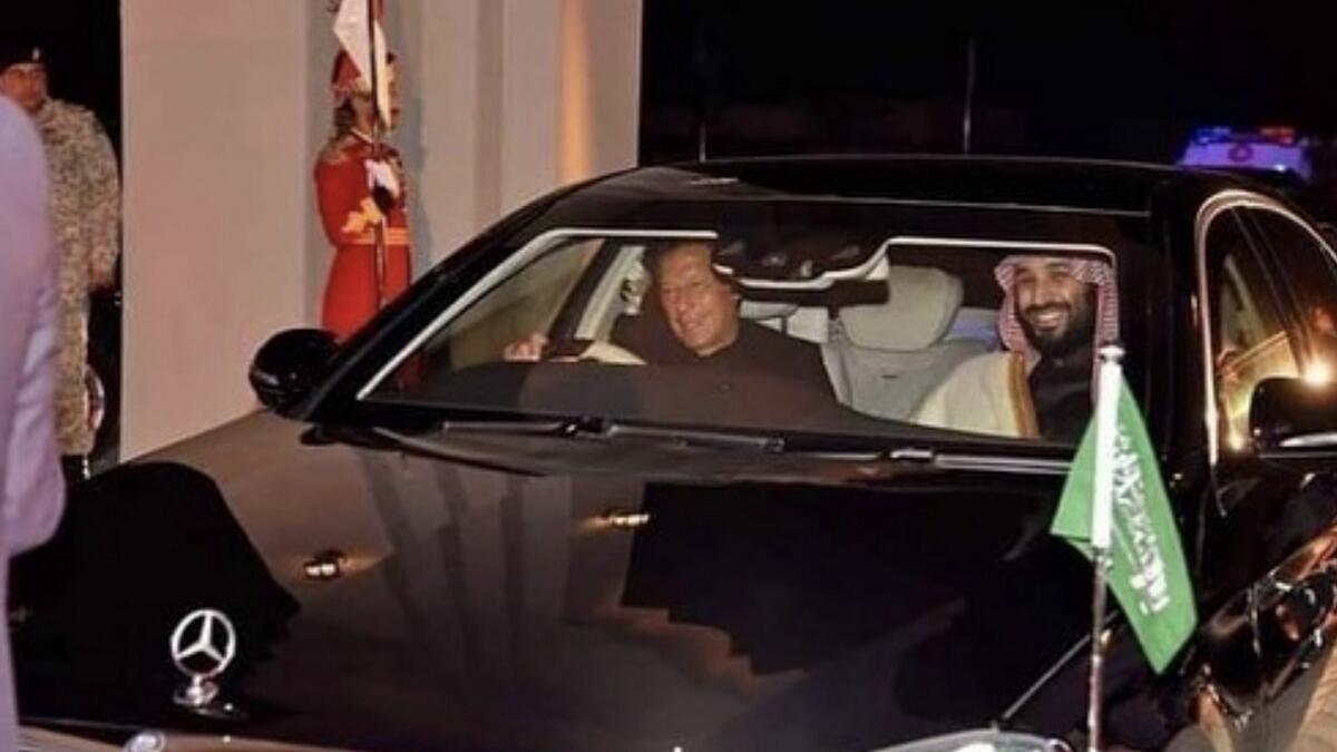 Imran Khan drives Saudi Crown Prince Mohammed bin Salman to PM house