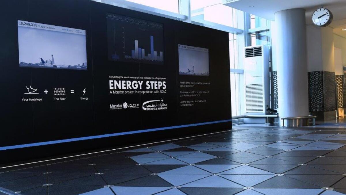 Walk inside Abu Dhabi airport, generate electricity