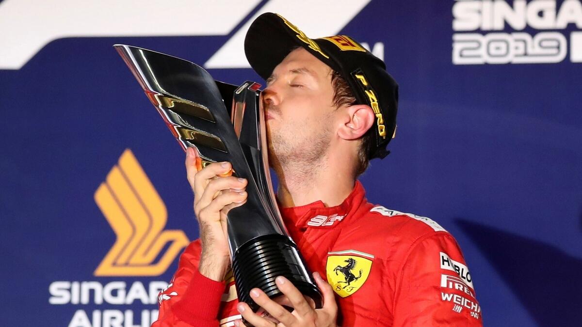 Vettel ends drought with victory in Singapore GP