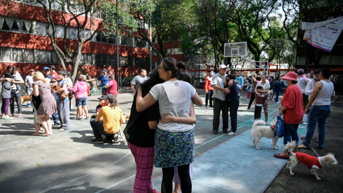 A 7.1 magnitude quake was registered Tuesday in the south of Mexico.  Photo: AFP