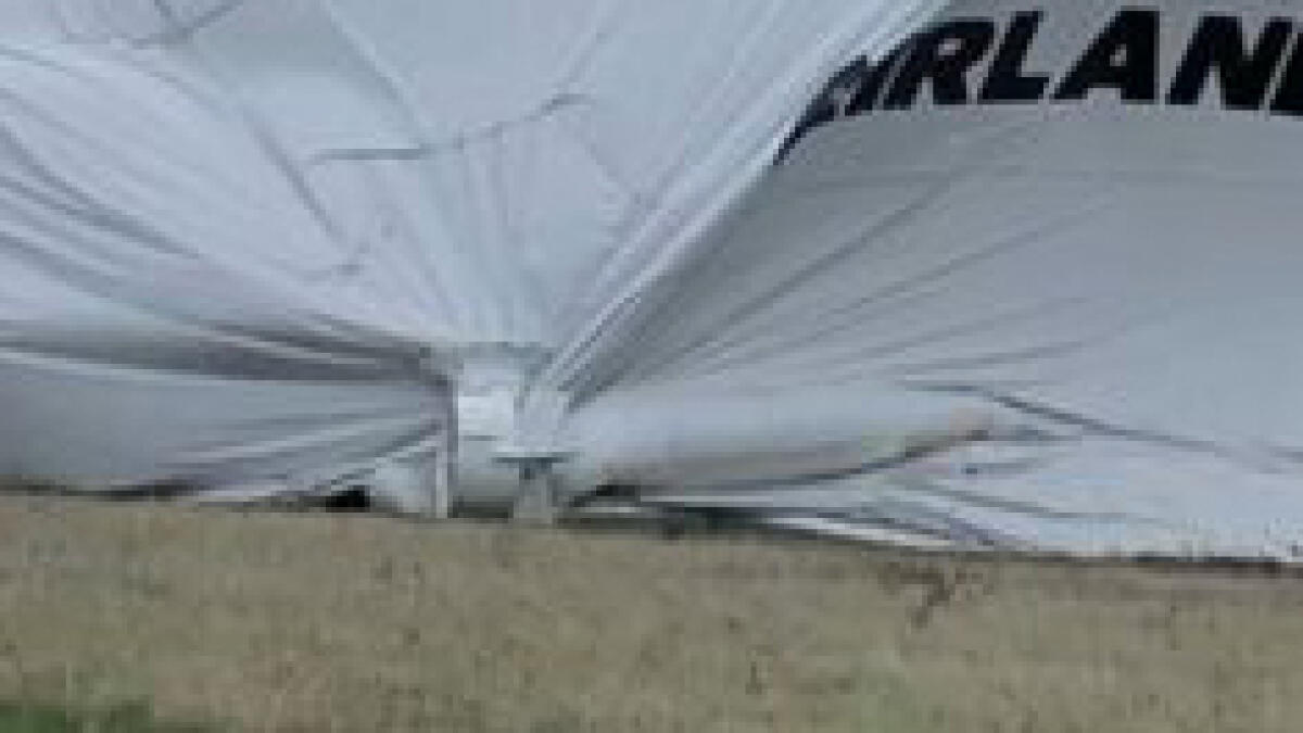 Worlds largest aircraft breaks into two and collapses in UK
