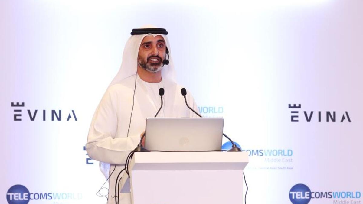 Masood M. Sharif Mahmood, CEO, Etisalat UAE, addressing the ongoing Telecoms World Middle East 2022 conference. — Supplied photo