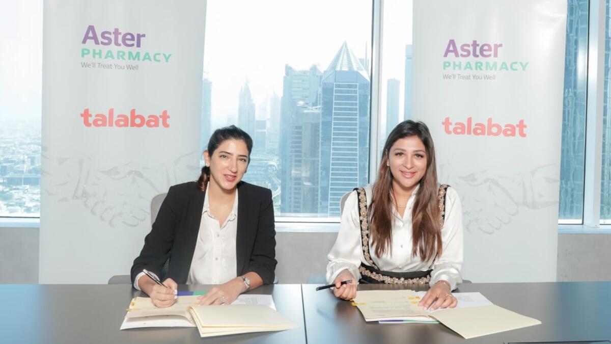 Alisha Moopen (R) and Tatiana Rahal during the agreement signing ceremony. Photo: Supplied
