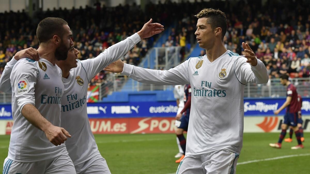 Ronaldo strikes twice as Real see off Eibar