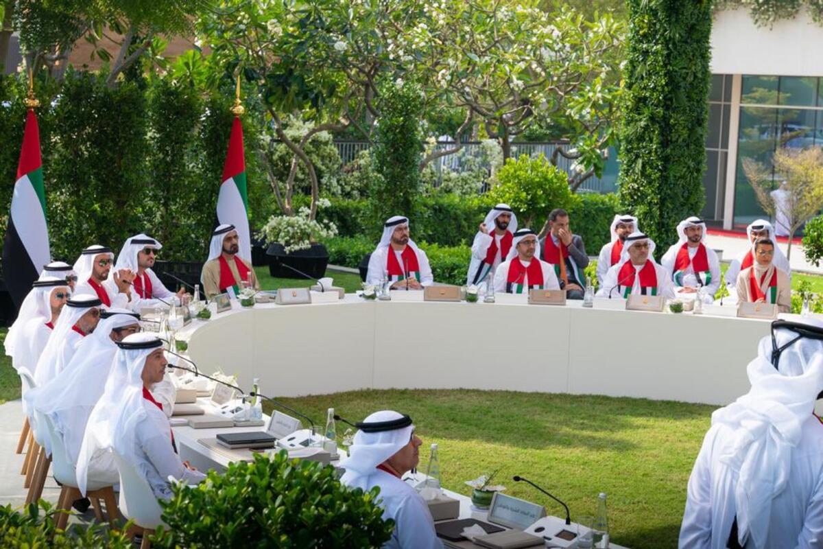 The UAE Cabinet meets at the Al Zorah nature reserve in Ajman on Sunday, December 4.