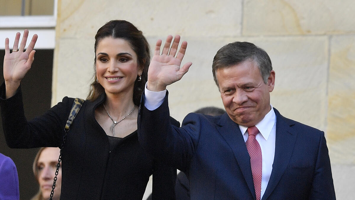 King Abdullah of Jordan and Queen Rania. — AP file