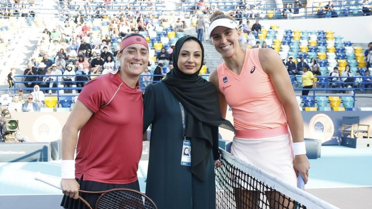 Ons Jabeur and Beatriz Haddad Maia pictured ahead of their match at the Mubadala Abu Dhabi Open. - Supplied photo