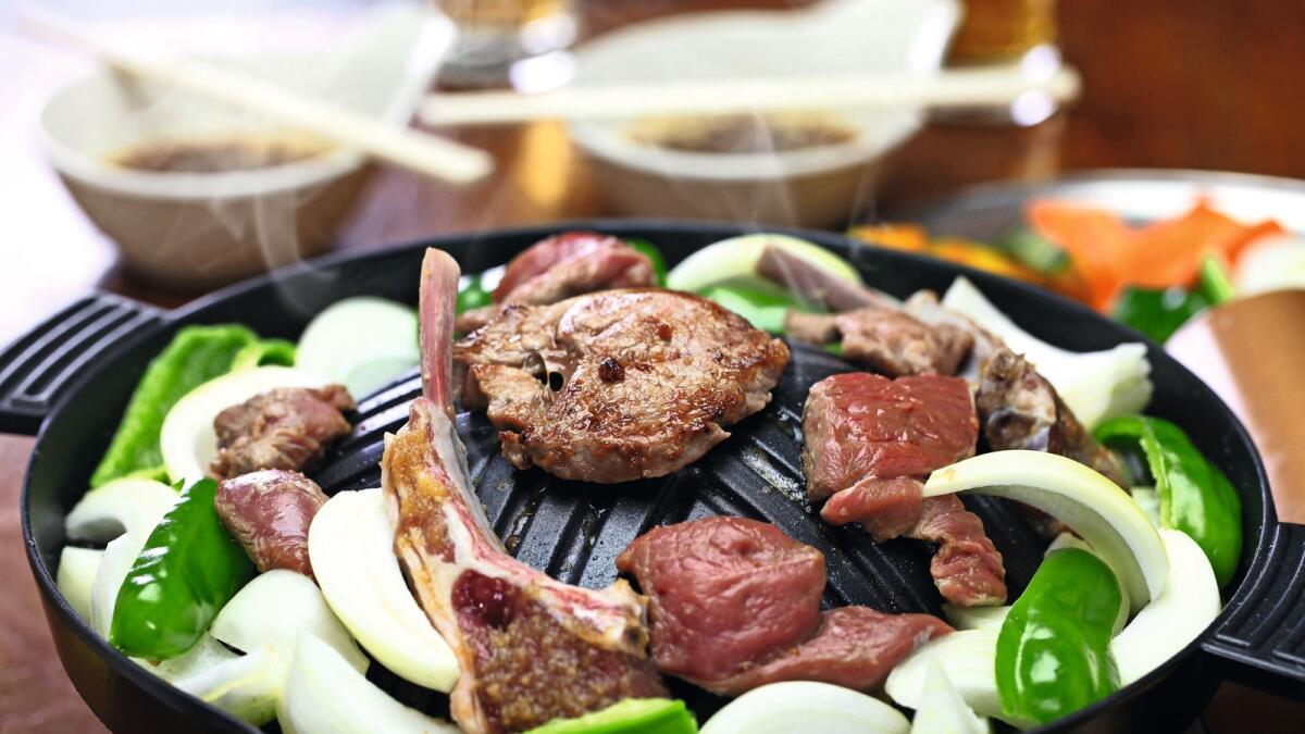 Japanese style lamb barbecue