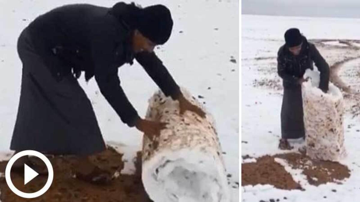 Watch: Saudis celebrating snow send Twitter into a meltdown