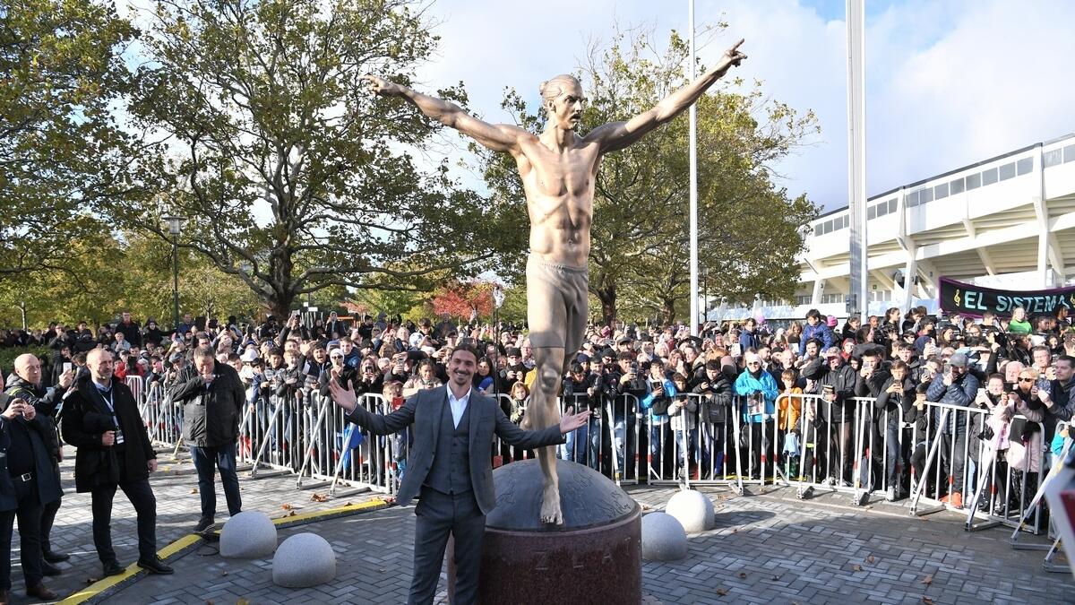 Zlatan Ibrahimovic immortalised with statue in Sweden