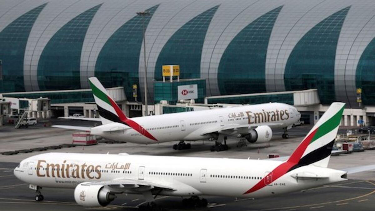 Emirates aircraft Dubai International Airport. — Reuters