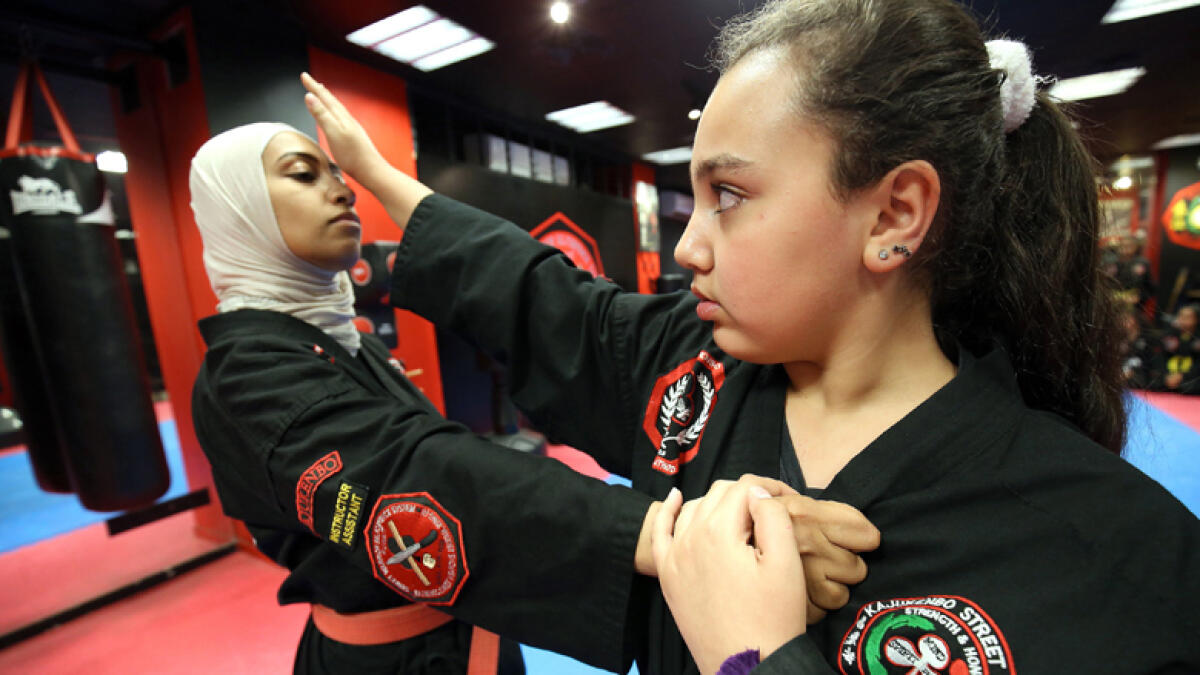Kuwaiti girls use martial arts to counter bullies and violence