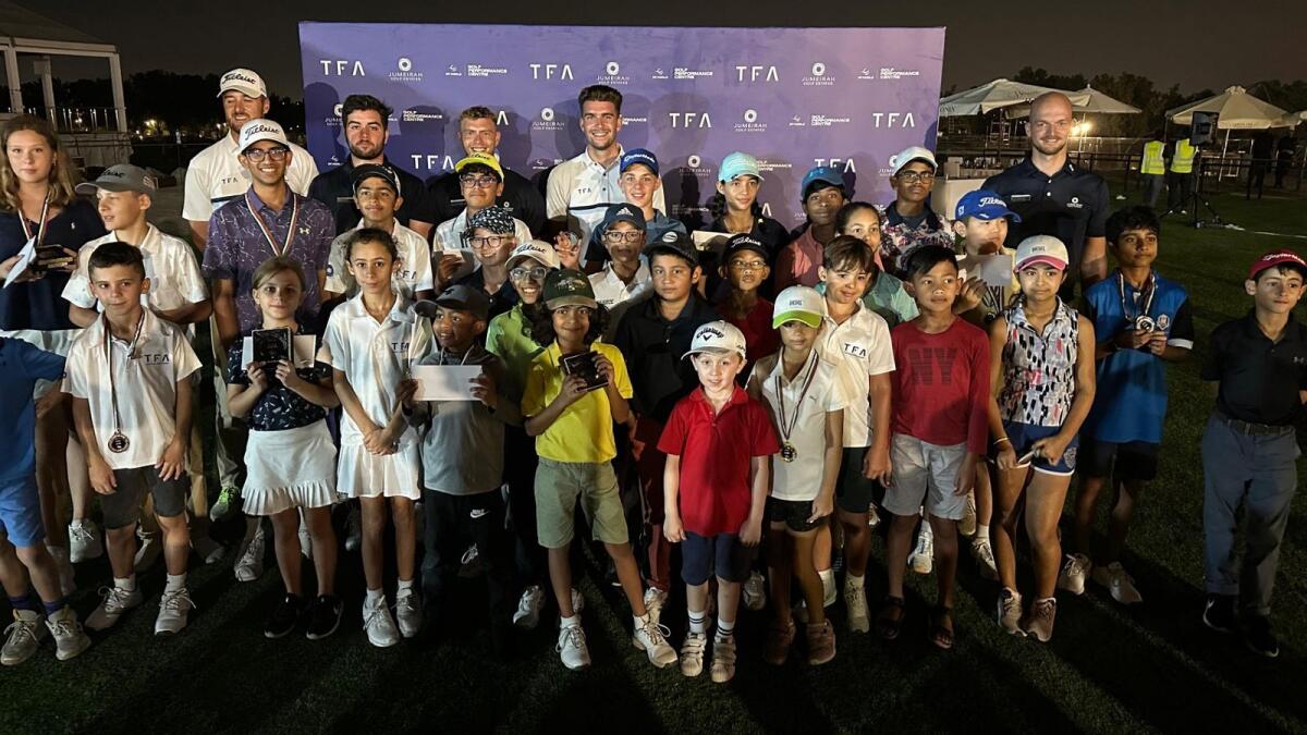 Players and Officials at the Tommy Fleetwood Academy Junior Medal Series event at Jumeirah Golf Estates. - Supplied photo