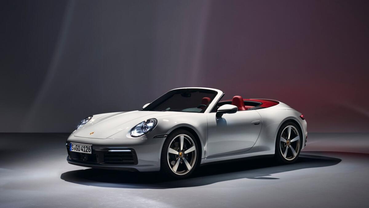 The 2023 Porsche 911 Cabriolet. Porsche has  outlined plans to ultimately have only one combustion-engine model. — AP