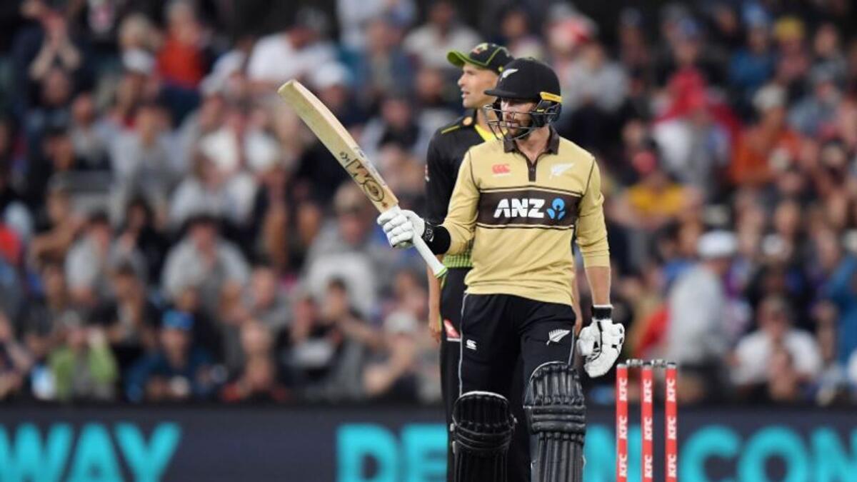 South African-born New Zealander Devon Conway smashed a 59-ball 99 and powered his team to a 53-run win over Australia in the first T20. (ICC Twitter)