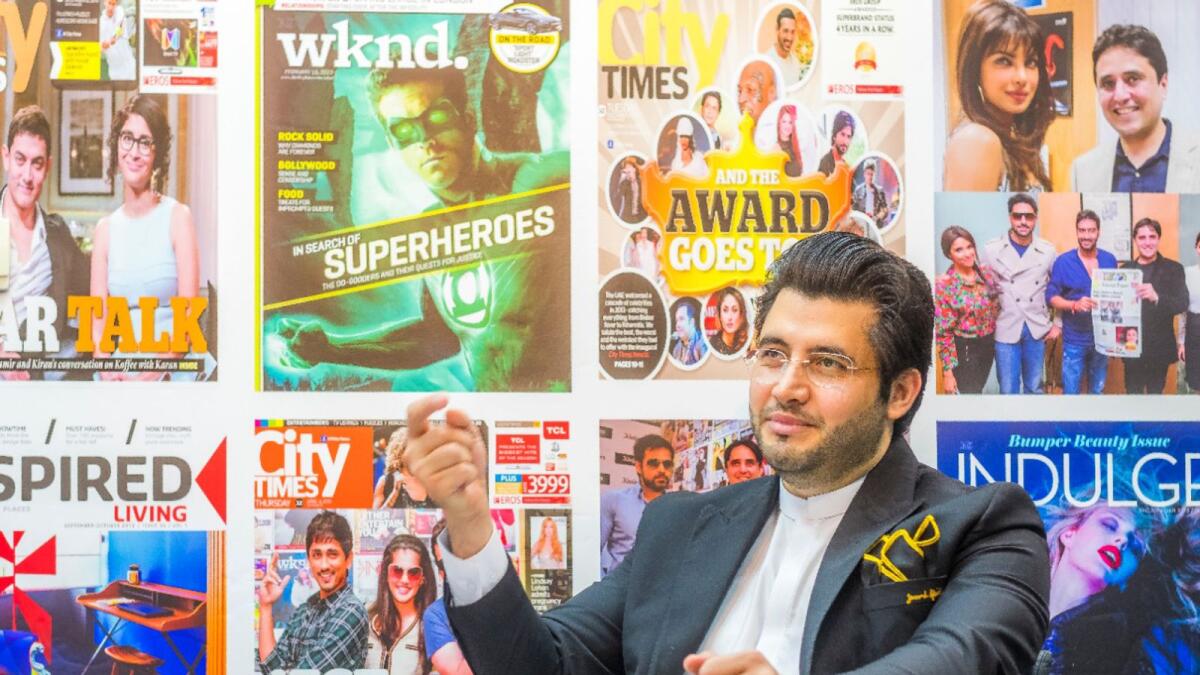 Javed Afridi, CEO of Haier and Ruba, and the chairman of Peshawar Zalmi and the Zalmi Foundation, at the Khaleej Times office. (Photo by Shihab)