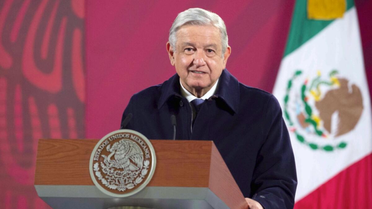 Mexican President Andres Manuel Lopez Obrador. — AFP