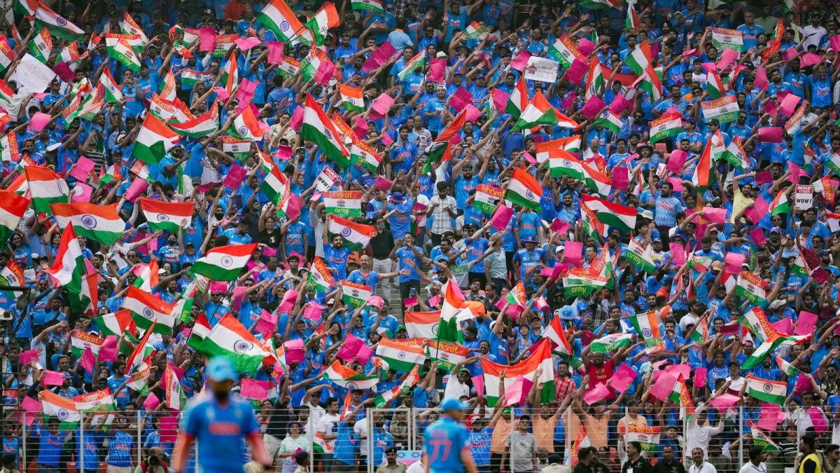 Indian fans at Narendra Modi Stadium in Ahmedabad. — PTI file