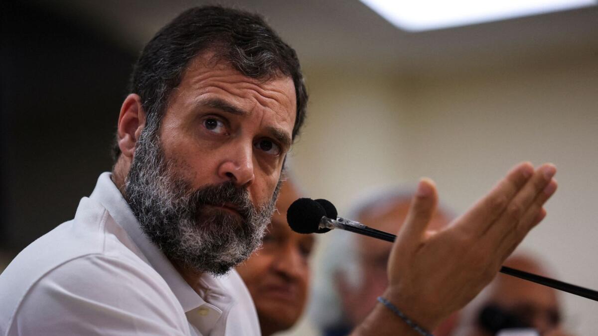 Congress party leader Rahul Gandhi was disqualified from the lower house of parliament following his conviction by the Surat court in the criminal defamation case. — Reuters file