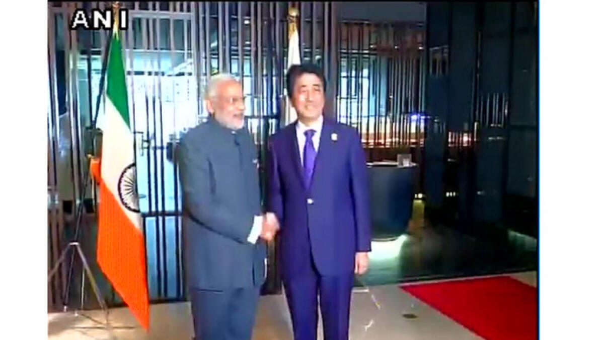 Indian flag displayed upside down as Narendra Modi meets Shinzo Abe 