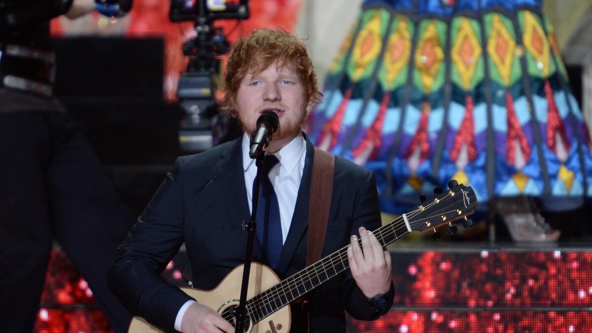 British singer-songwriter Ed Sheeran performs on stage.-AFP 