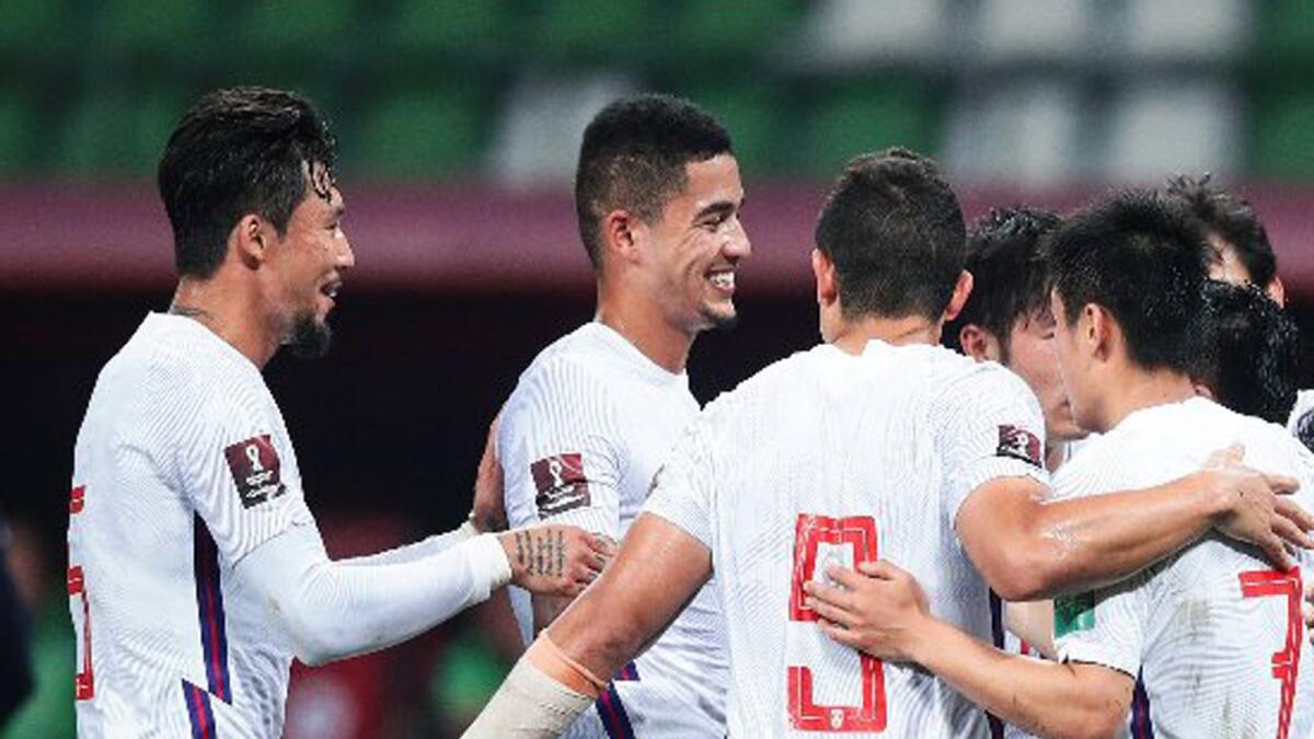 China thrash Guam 7-0 in the second round of Asia’s qualifying tournament for the 2022 World Cup on Sunday. — Twitter