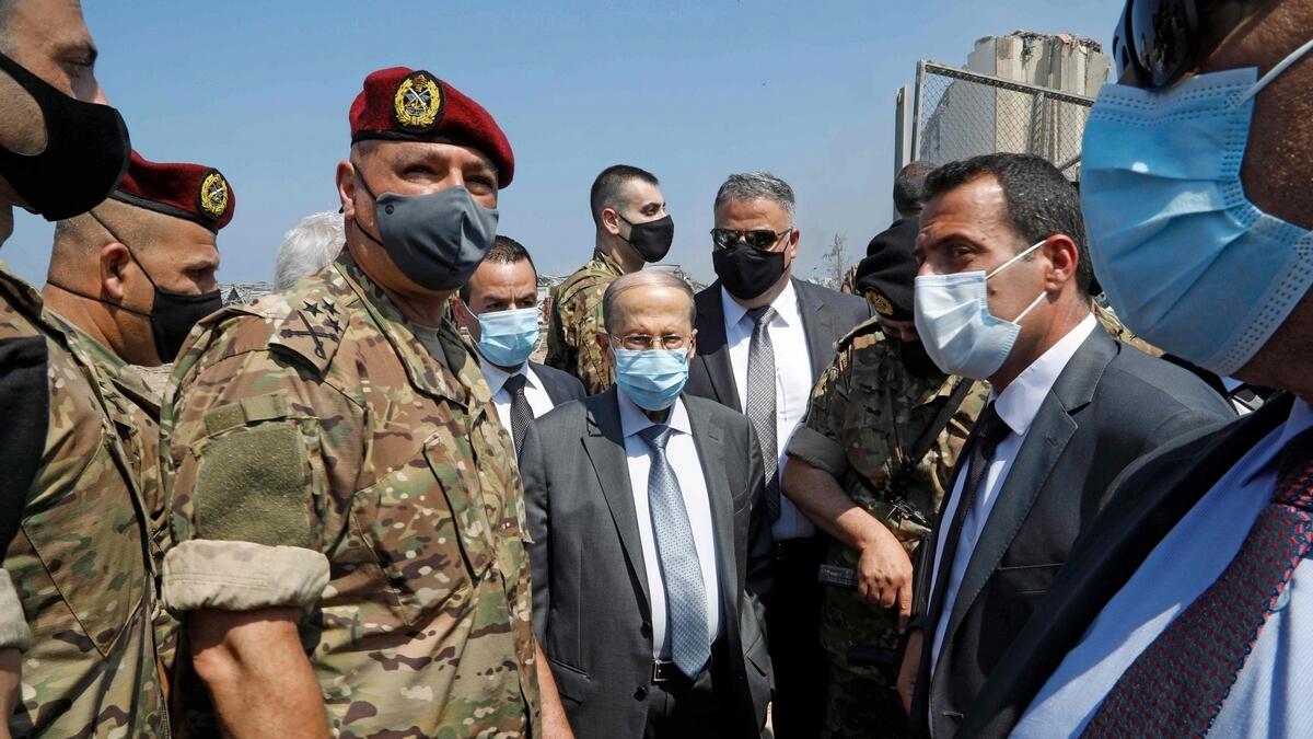 beirut blasts, lebanon, Aoun