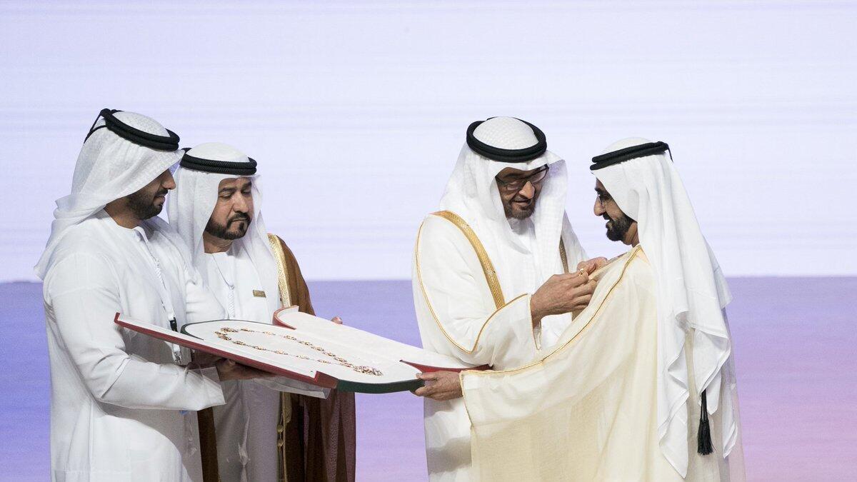 Sheikh Mohammed receives Order of Mother of the Nation
